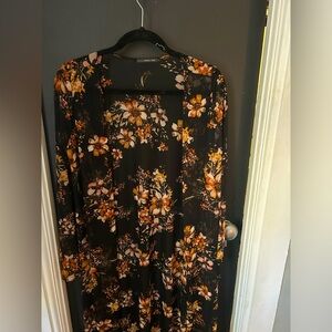 Mesh floral cardigan